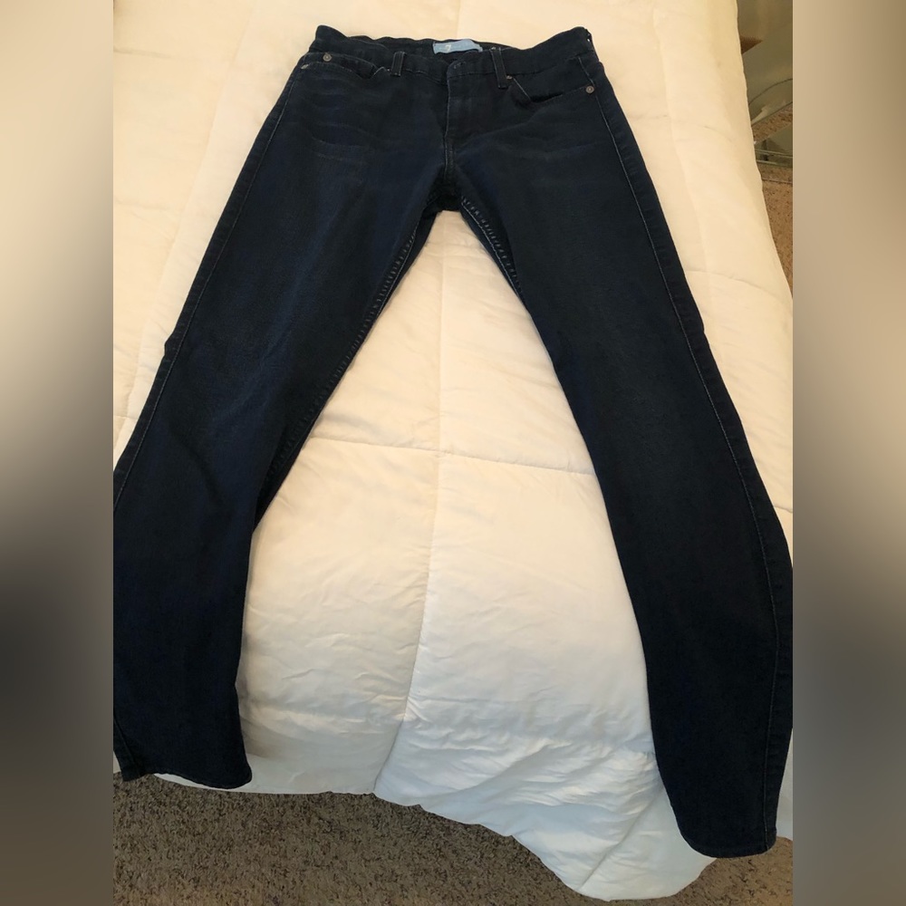 7 for all Mankind high waist skinny Dark wash size 28